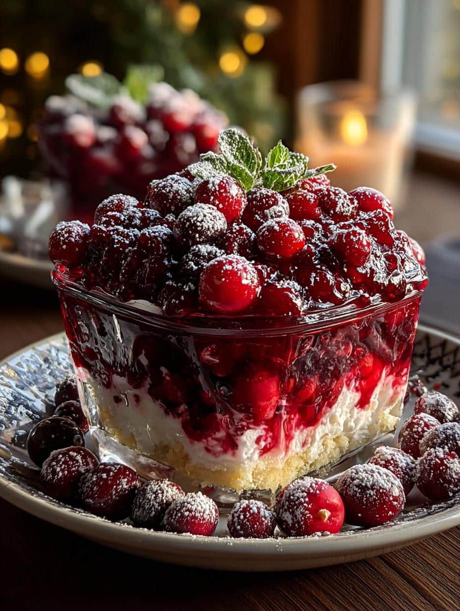 Festive Christmas Cranberry Poke Cake Delight - Festive Christmas Cranberry Poke - additional detail