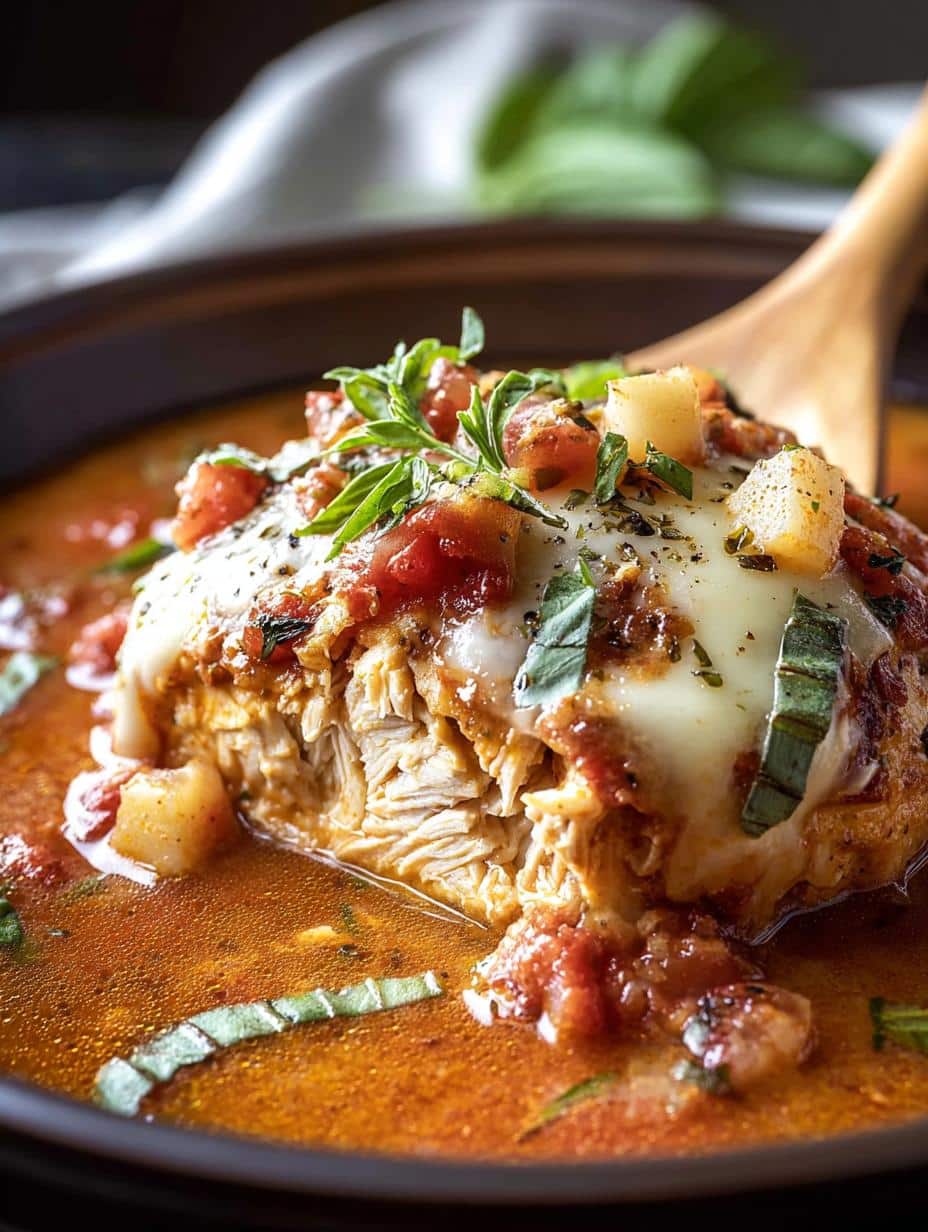 Irresistible Crockpot Chicken Parmesan