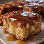 Maple Glazed Apple Blondies