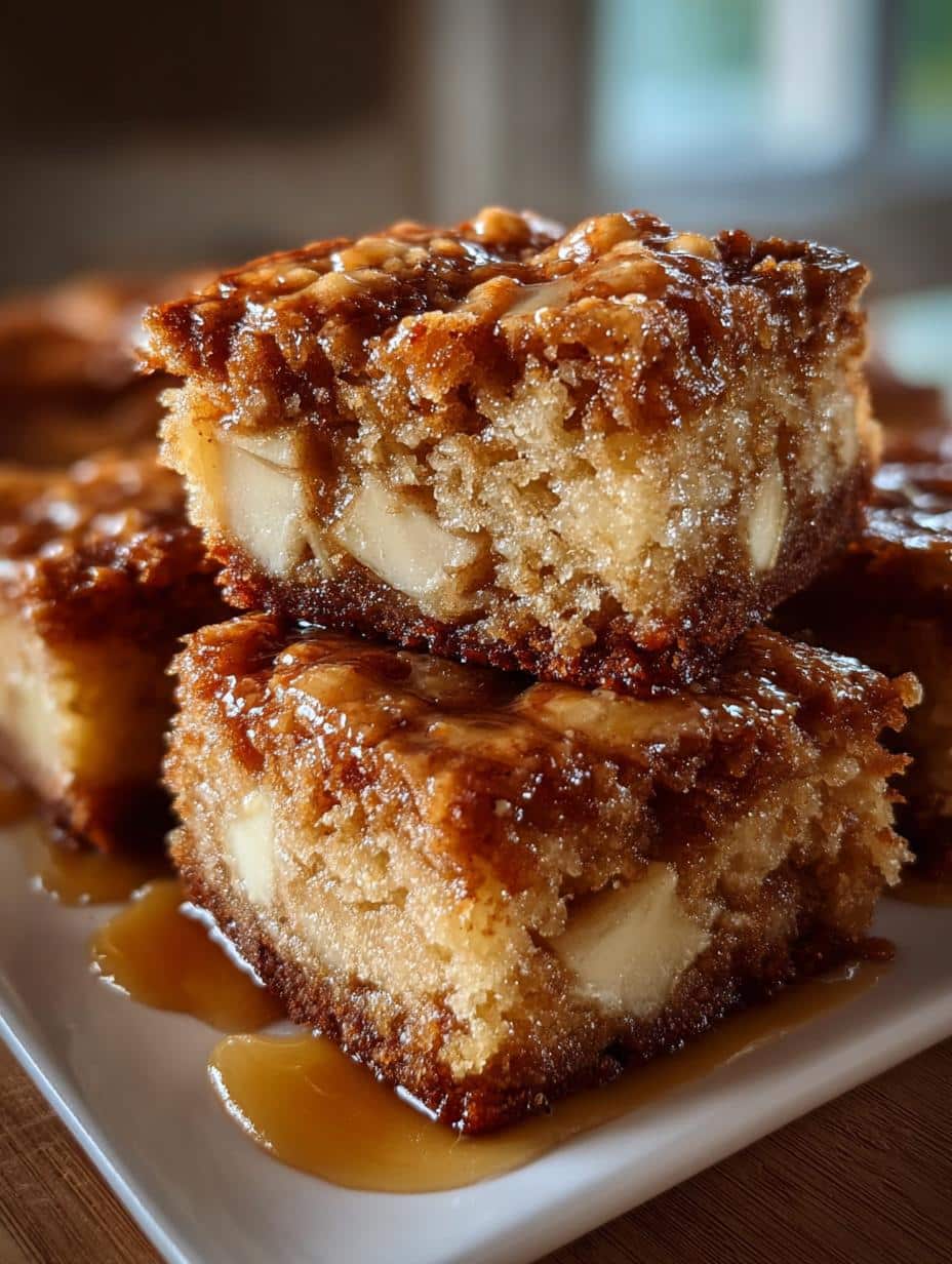 Maple Glazed Apple Blondies: 12 Blissful Bites to Savor 3 Maple Glazed Apple Blondies: 12 Blissful Bites to Savor - Maple Glazed Apple Blondies - additional detail