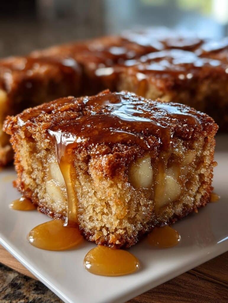 Maple Glazed Apple Blondies