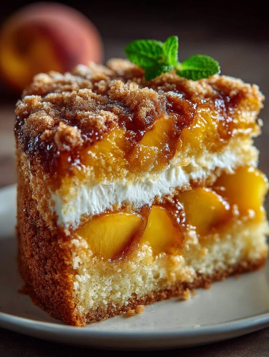 Peach Cobbler Cake Just 15 Minutes to Heaven - Peach Cobbler Cake Just - additional detail