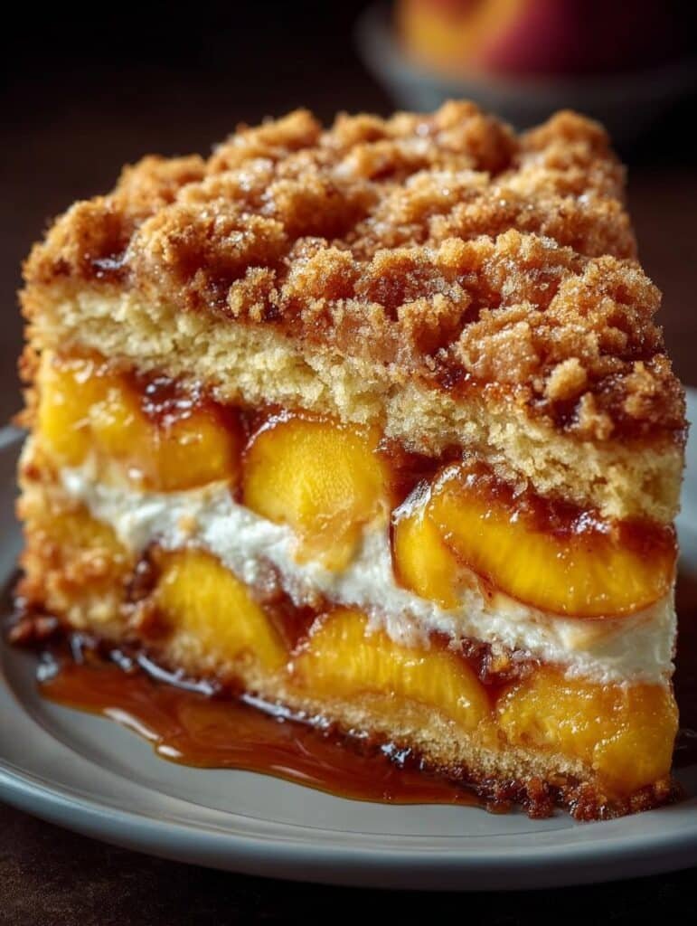 Peach Cobbler Cake Just