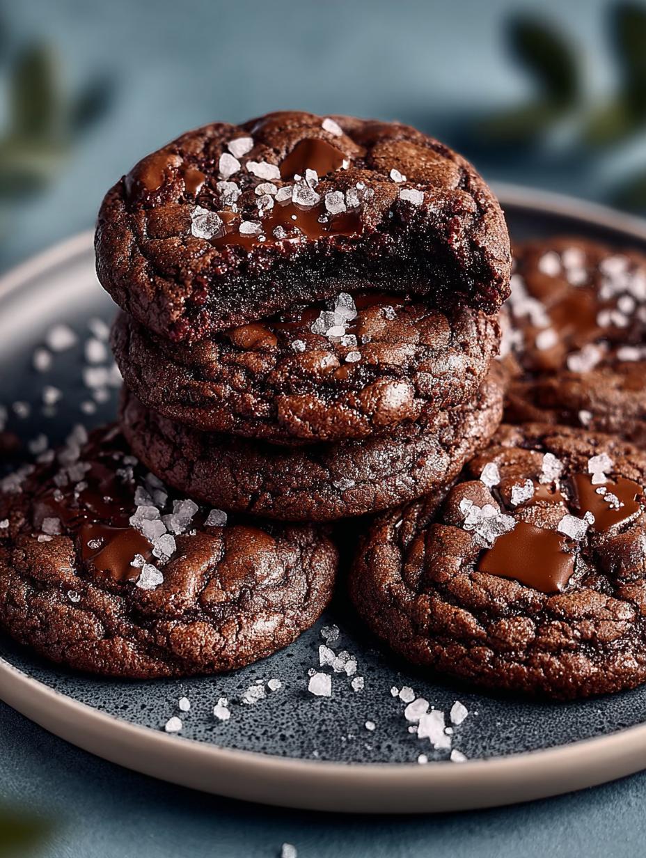 Salted Brownie Cookies