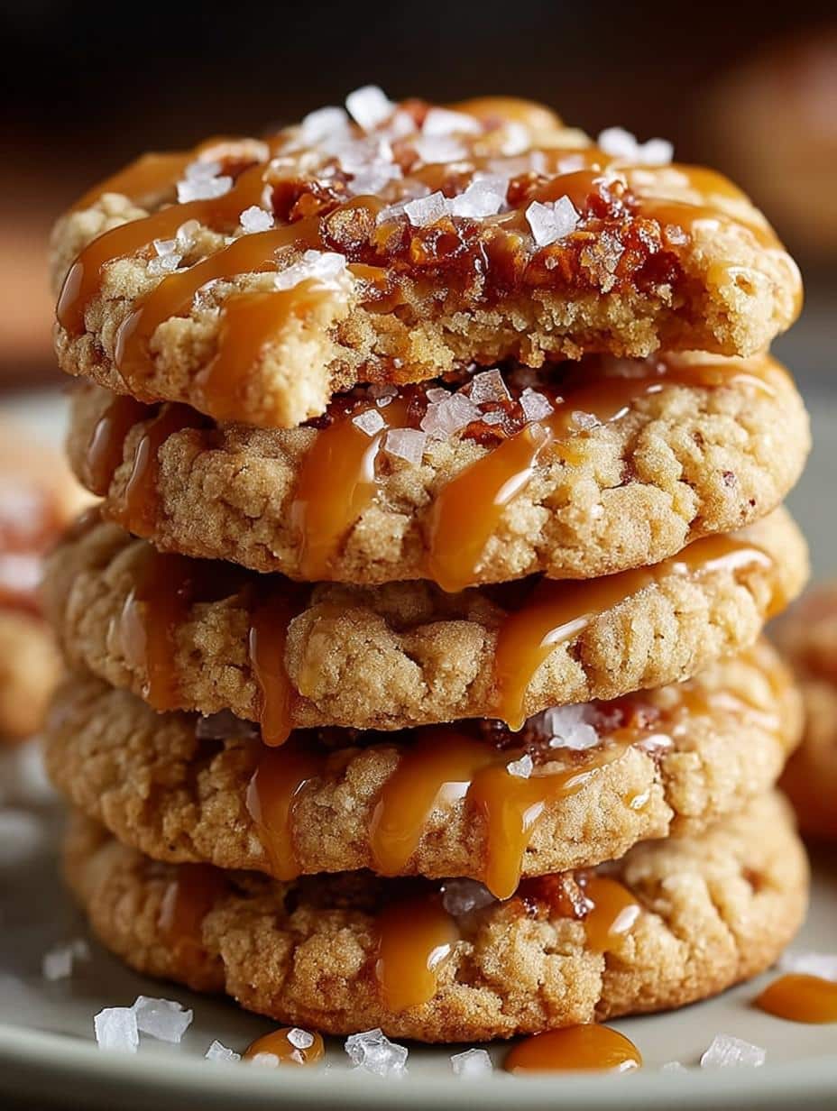 Salted Caramel Crunch Cookies: 24 Irresistible Treats 2 Salted Caramel Crunch Cookies: 24 Irresistible Treats - Salted Caramel Crunch Cookies - main visual representation