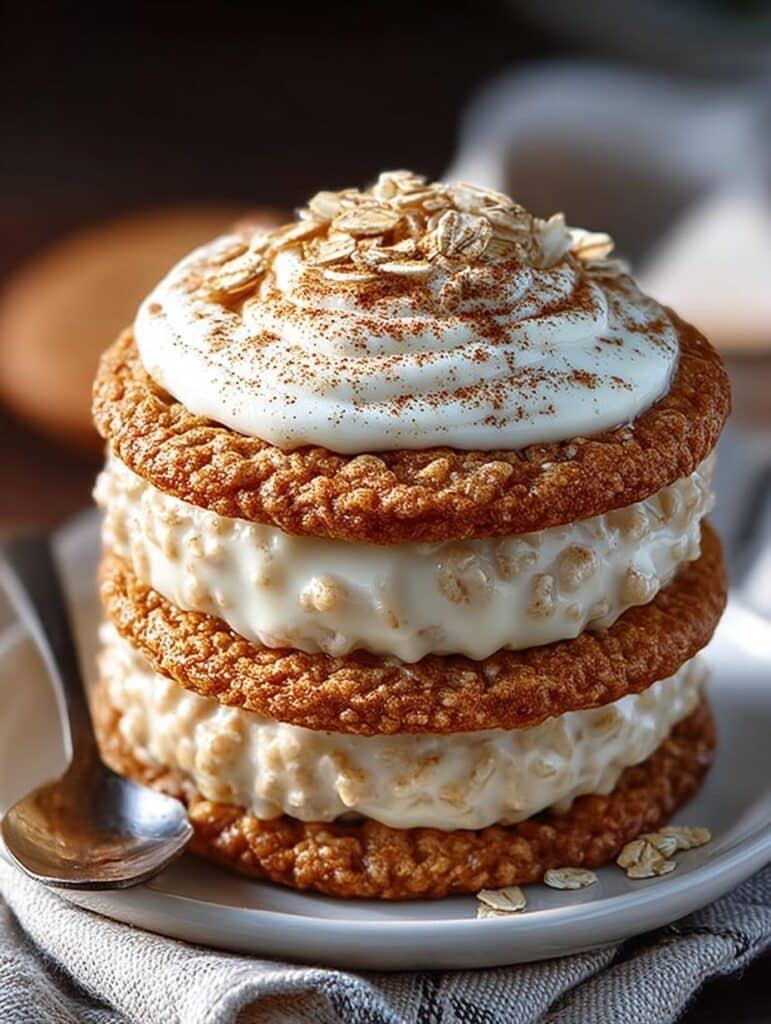 Spiced Eggnog Oatmeal Cream