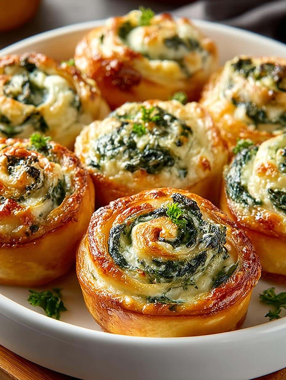 Delicious Spinach Dip Pinwheels: 24 Bite-Sized Treats - Spinach Dip Pinwheels - additional detail