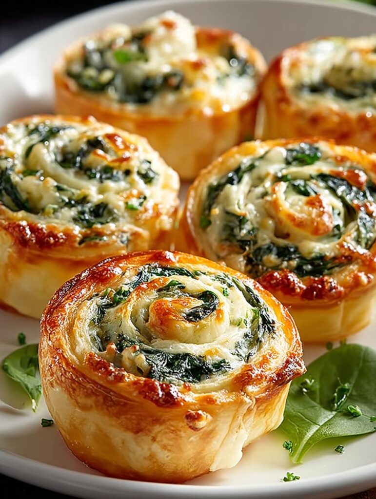 Spinach Dip Pinwheels