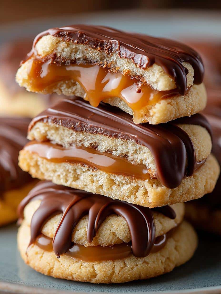 Delicious Twix Cookies with Chewy Caramel Goodness - Twix Cookies - additional detail
