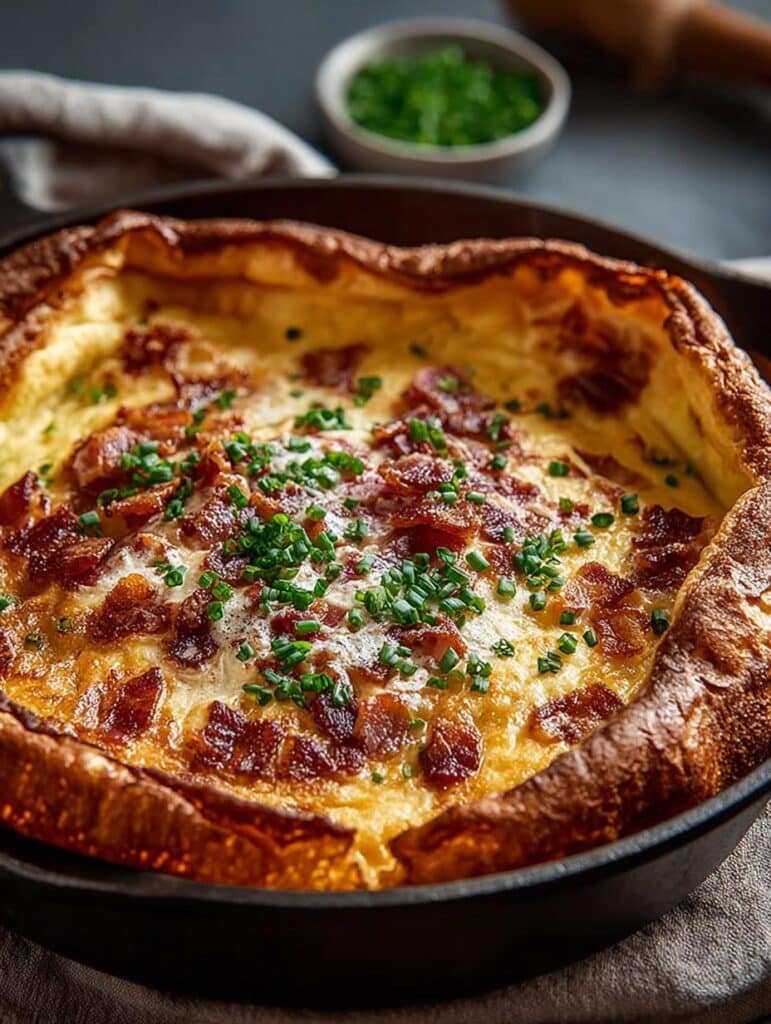 Cheddar Bacon Dutch Baby
