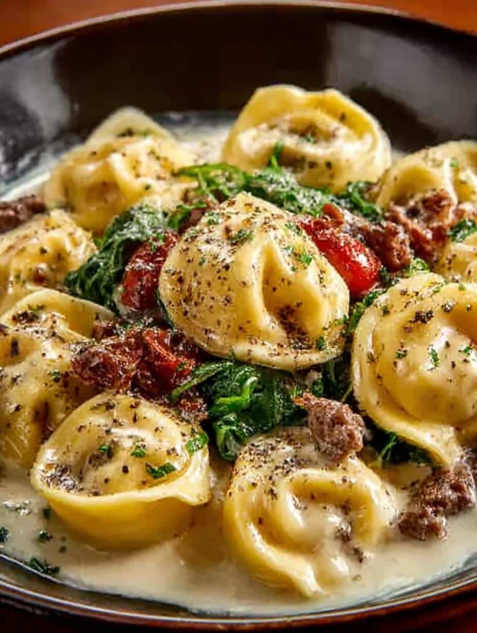 Cheesesteak Tortellini Creamy Provolone