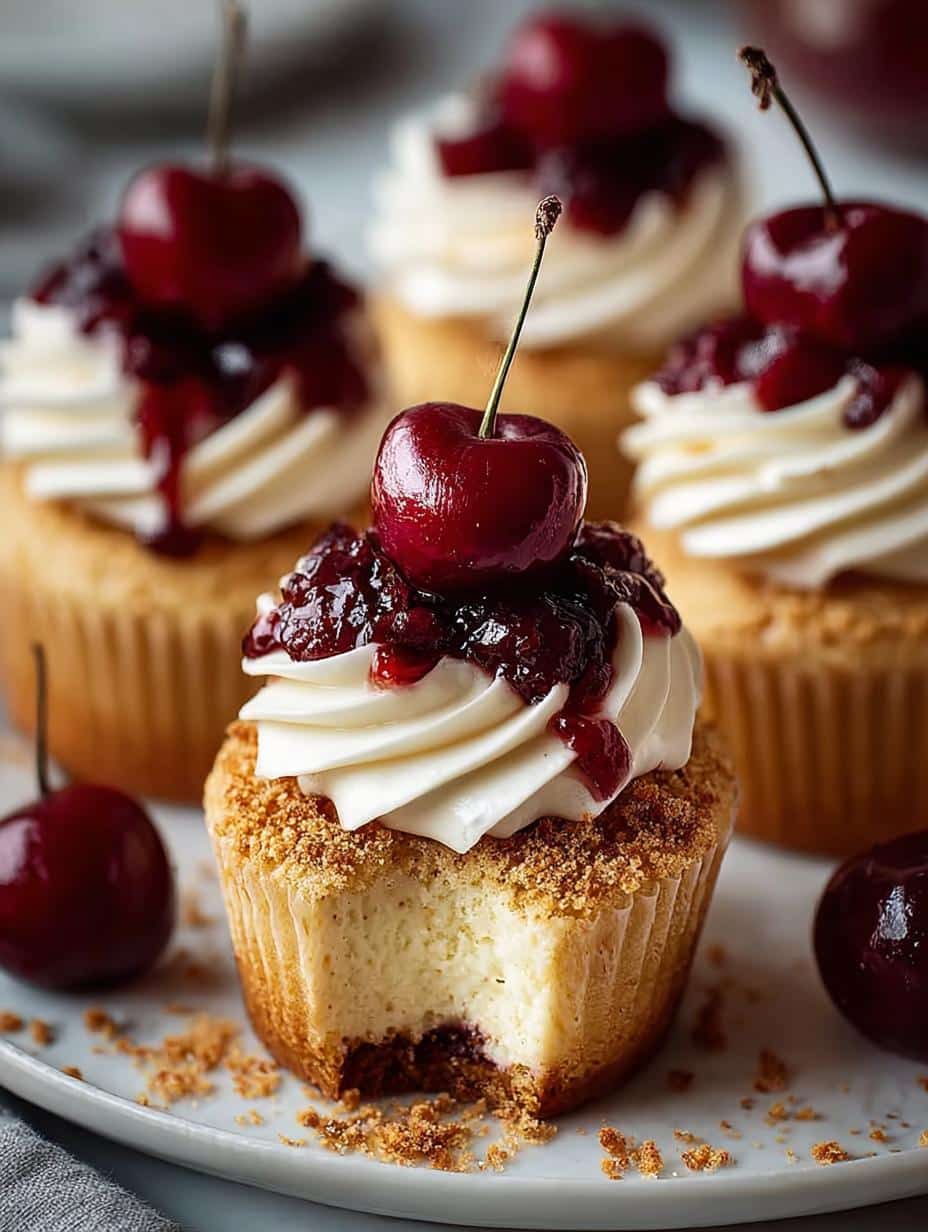 Delicious Cherry Cheesecake Cupcakes You’ll Adore - Cherry Cheesecake Cupcakes - main visual representation