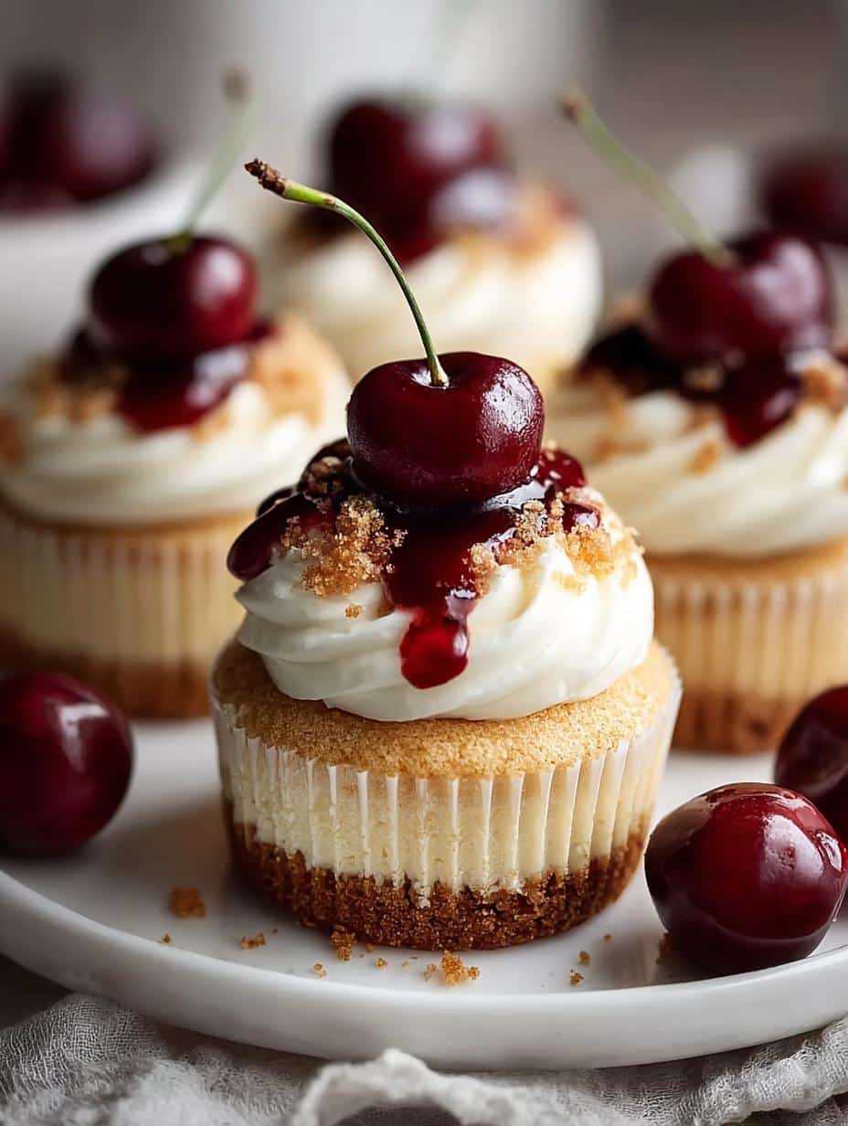 Delicious Cherry Cheesecake Cupcakes You’ll Adore - Cherry Cheesecake Cupcakes - additional detail