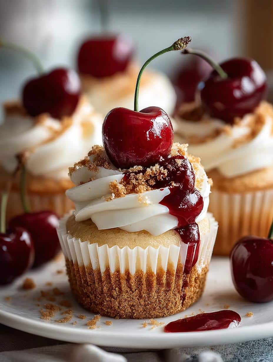 Cherry Cheesecake Cupcakes