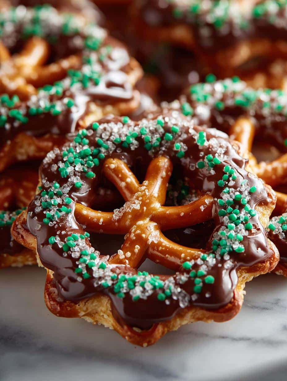 Chocolate Pretzel Wreaths: 12 Festive Treats to Love 1 Chocolate Pretzel Wreaths