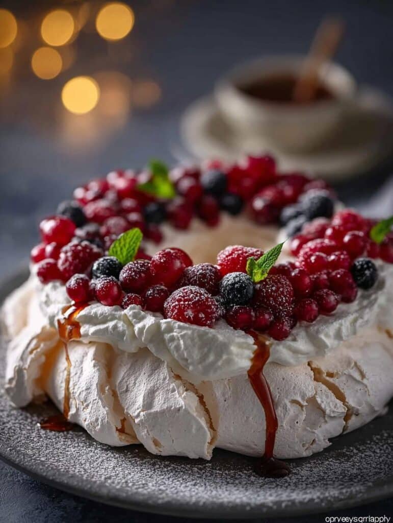 Christmas Pavlova Wreath