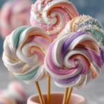 Colorful Meringue Lollipops