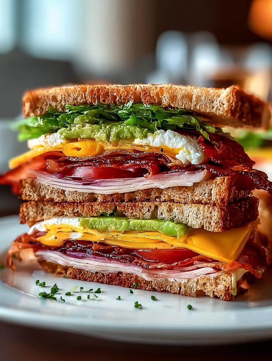 Savor the 5-Star Cowboy Club Sandwich Experience - Cowboy Club Sandwich - main visual representation