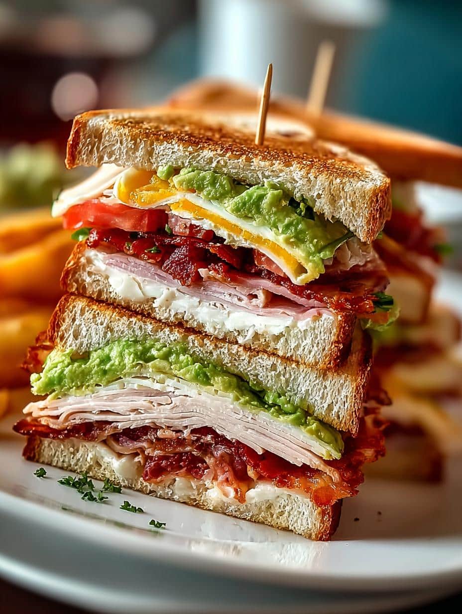 Savor the 5-Star Cowboy Club Sandwich Experience - Cowboy Club Sandwich - additional detail