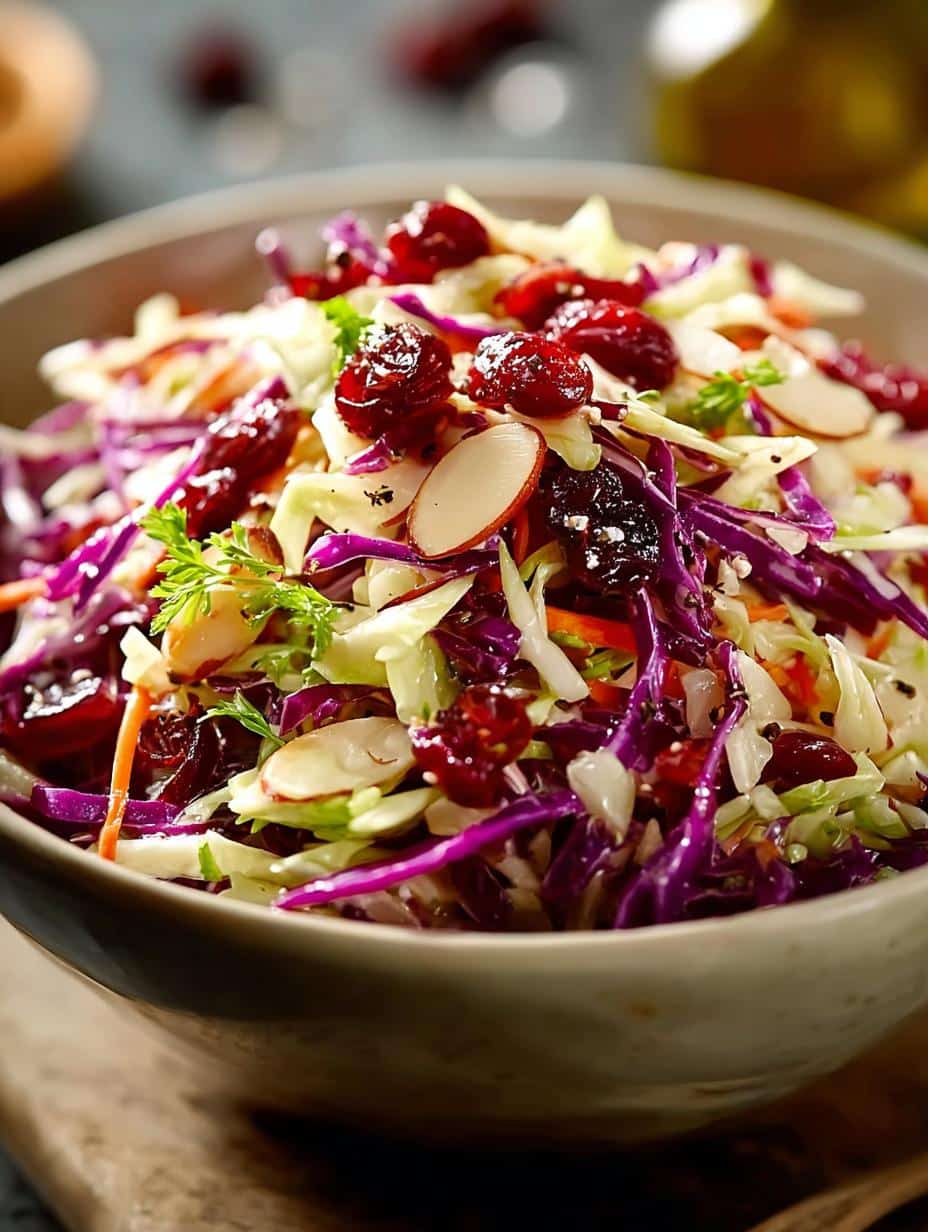 Cranberry Almond Thanksgiving Slaw: 8 Fresh Ideas - Cranberry Almond Thanksgiving Slaw - additional detail