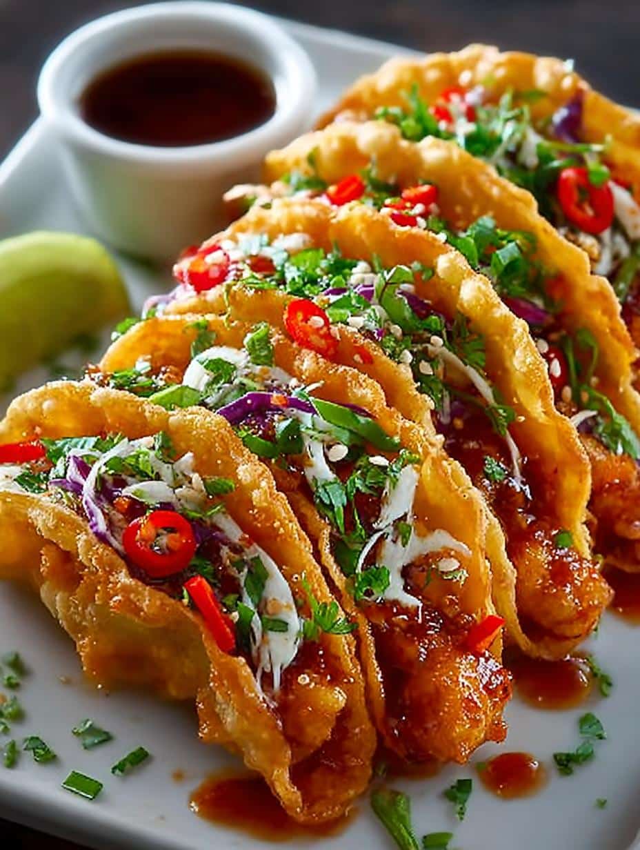 Crispy Chicken Wonton Tacos: 5 Flavorful Ways to Enjoy 2 Crispy Chicken Wonton Tacos: 5 Flavorful Ways to Enjoy - Crispy Chicken Wonton Tacos - main visual representation