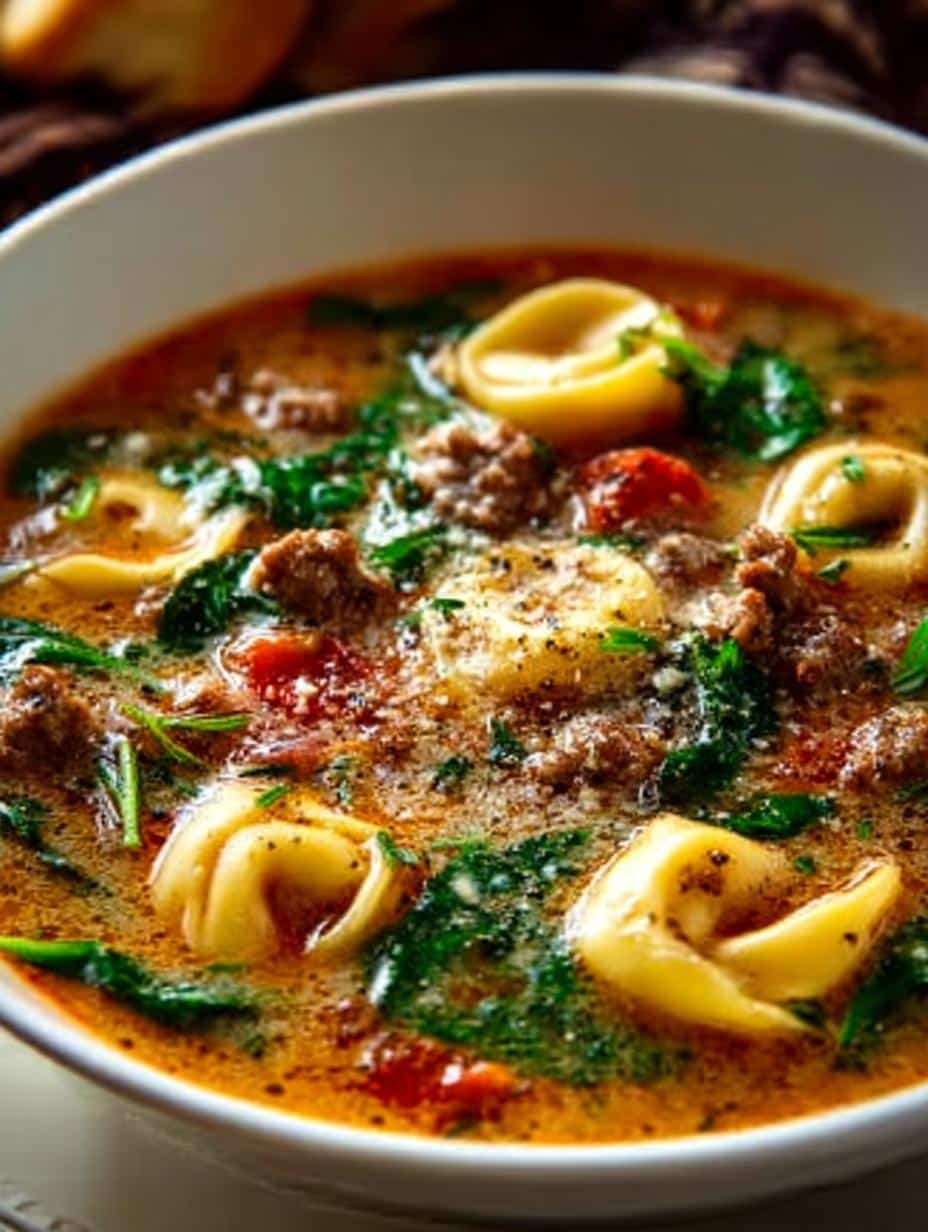 Crockpot Sausage Tortellini Soup: 7 Hearty Ingredients - Crockpot Sausage Tortellini Soup - additional detail