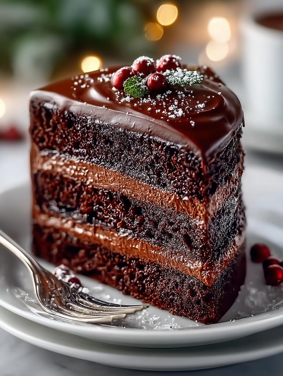 Indulge in Double Chocolate Holiday Cake: A Festive Delight 2 Indulge in Double Chocolate Holiday Cake: A Festive Delight - Double Chocolate Holiday Cake - main visual representation