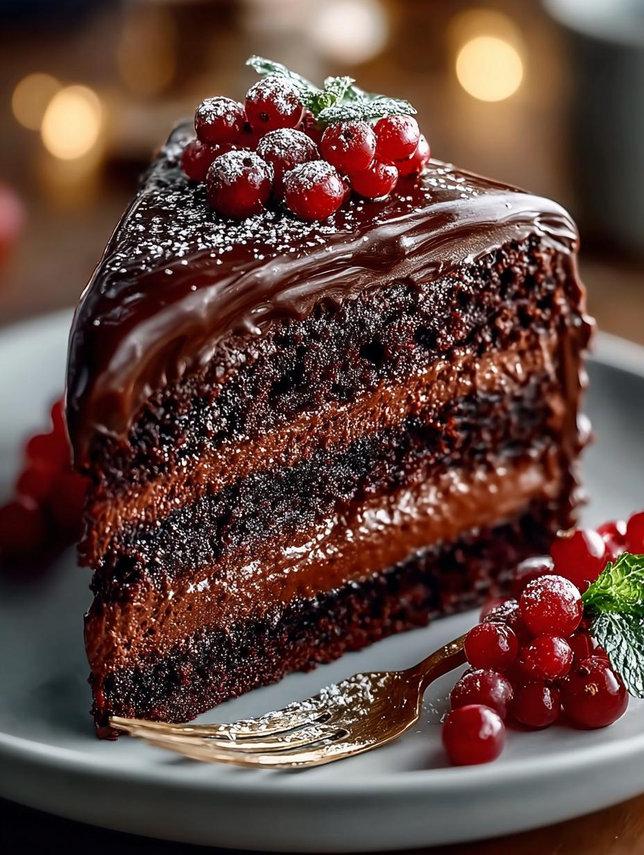 Indulge in Double Chocolate Holiday Cake: A Festive Delight 3 Indulge in Double Chocolate Holiday Cake: A Festive Delight - Double Chocolate Holiday Cake - additional detail