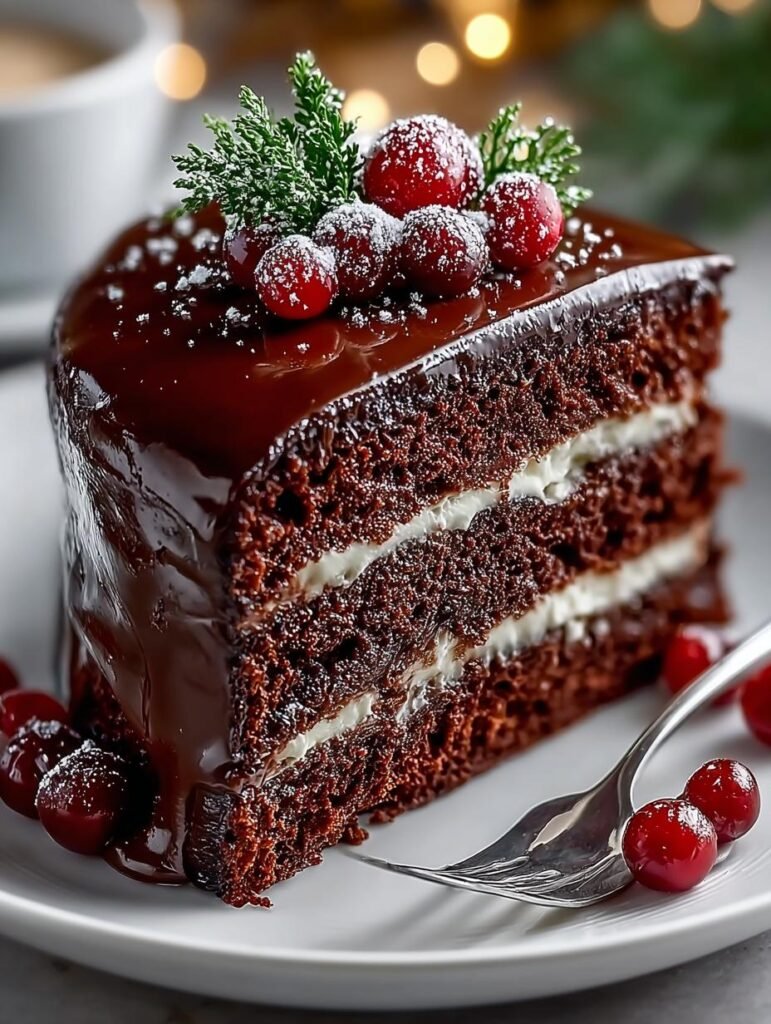 Double Chocolate Holiday Cake