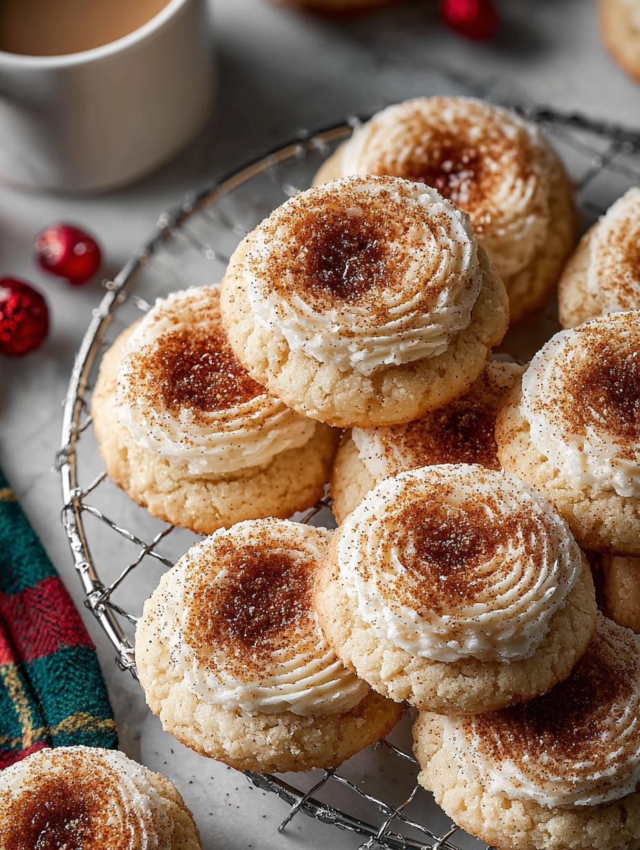 Eggnog Thumbprint Cookies