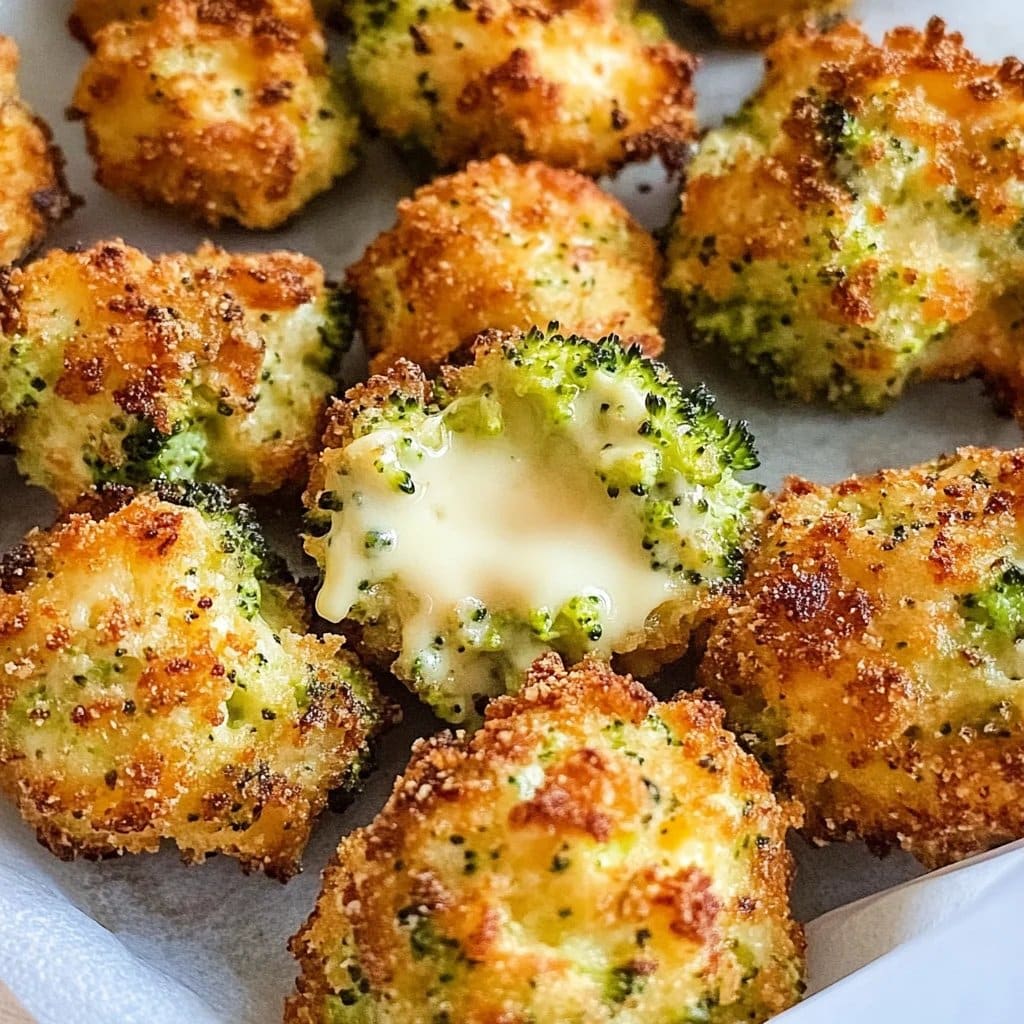 Air Fryer Broccoli Cheddar Poppers