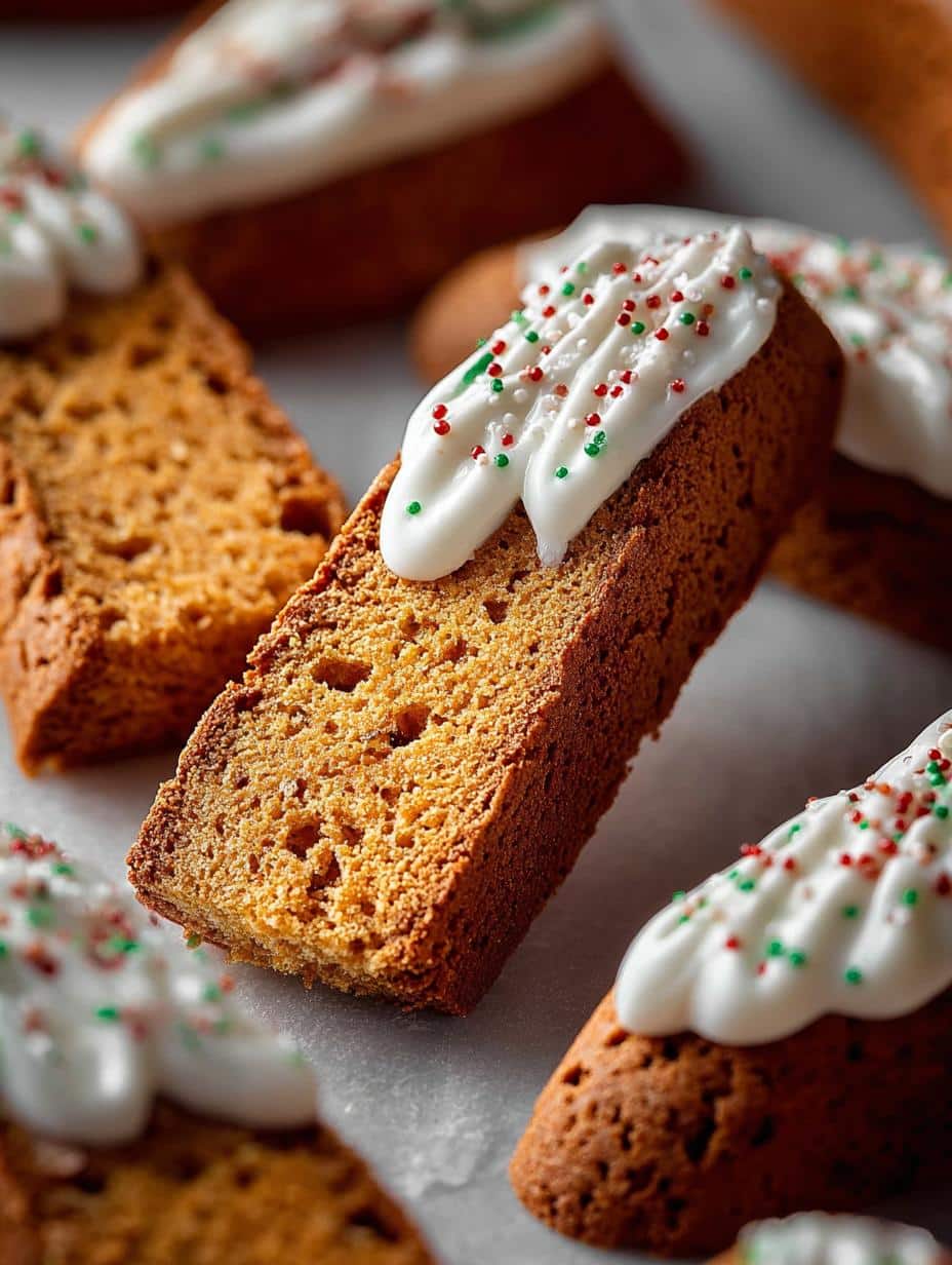 Delicious Gingerbread Biscotti with White Chocolate 2 Delicious Gingerbread Biscotti with White Chocolate - Gingerbread Biscotti with White - main visual representation