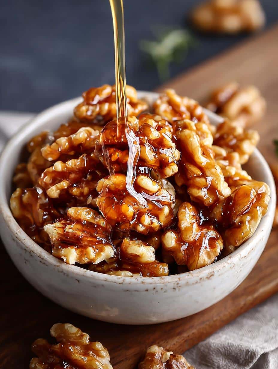 Satisfy Your Sweet Tooth with Honey Glazed Walnuts - Honey Glazed Walnuts - main visual representation