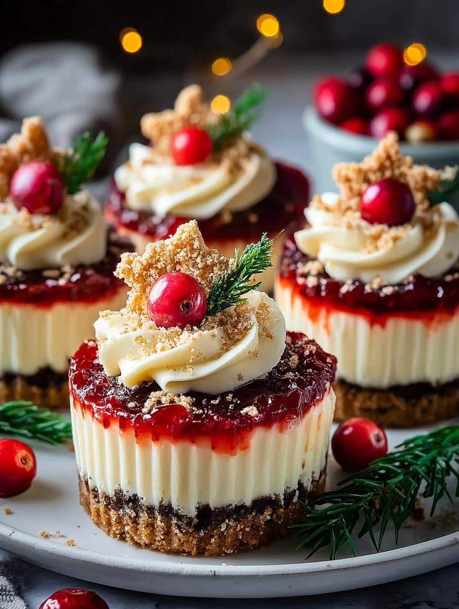 Mini Christmas Cheesecake: 12 Festive Holiday Bites - Mini Christmas Cheesecake - main visual representation