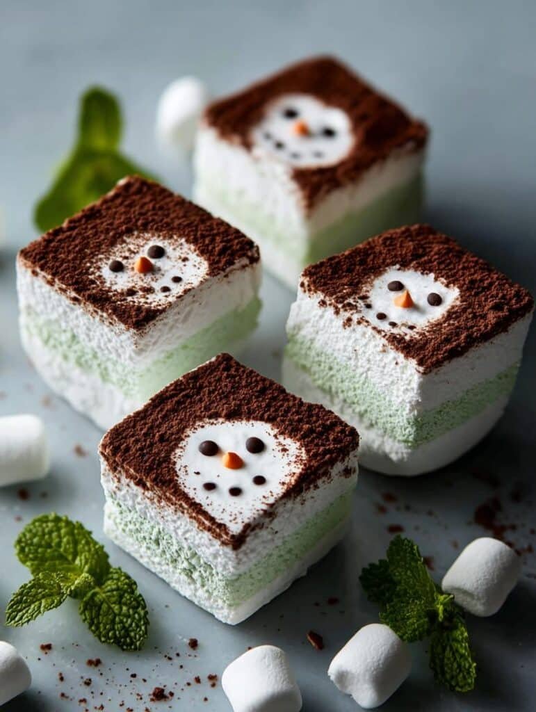Mint Snowman Marshmallows