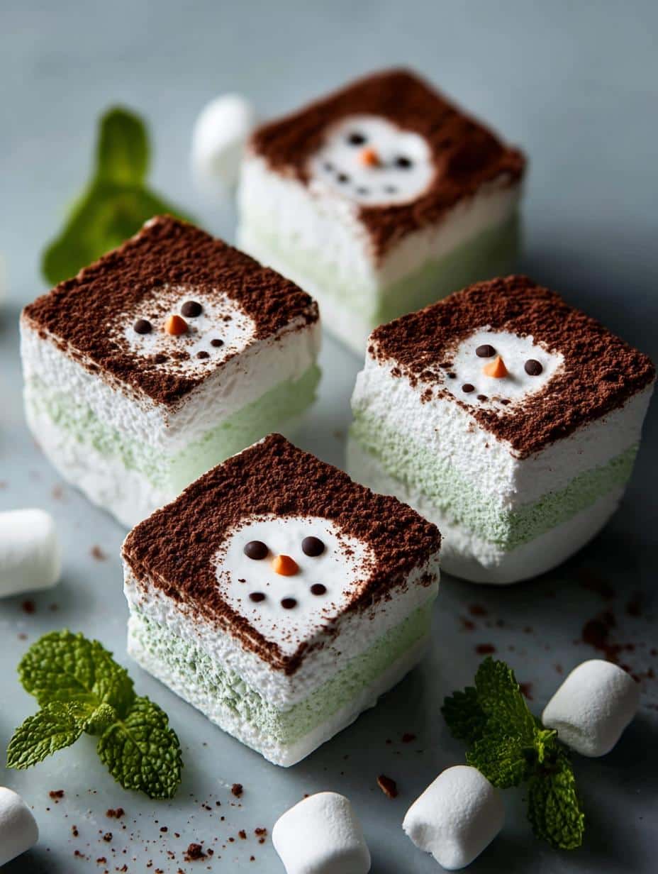 Mint Snowman Marshmallows