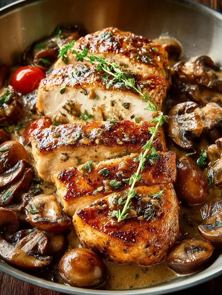 Savory Mushroom Chicken in Creamy Thyme Sauce You’ll Love - Mushroom Chicken - main visual representation