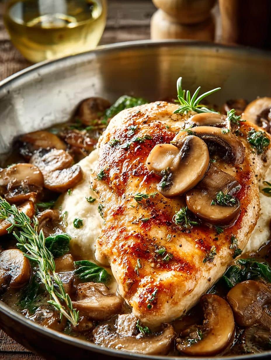 Savory Mushroom Chicken in Creamy Thyme Sauce You’ll Love - Mushroom Chicken - additional detail
