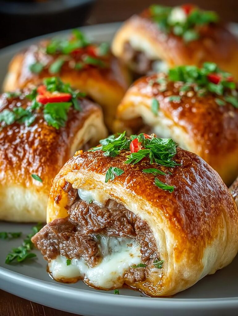 Philly Cheesesteak Rolls