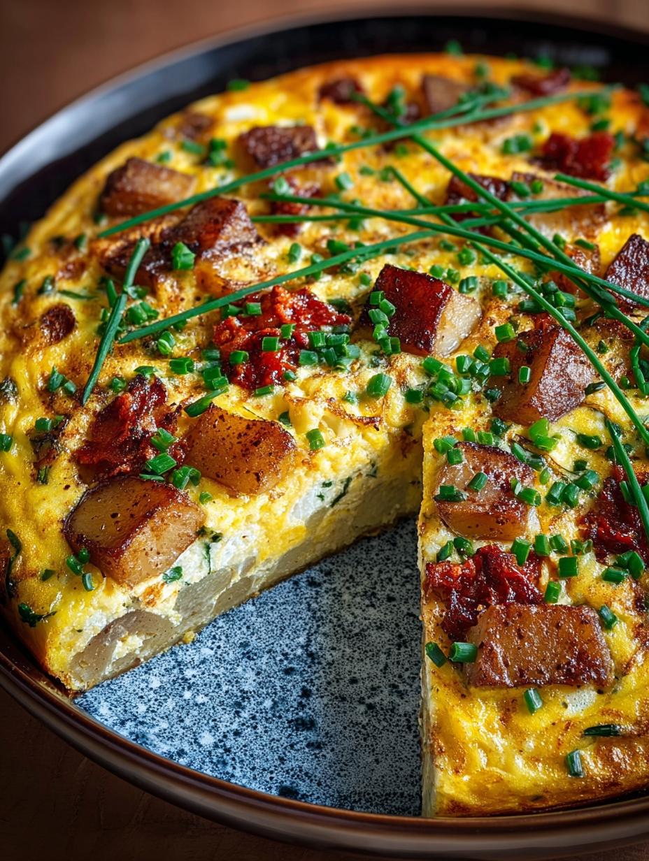 Potato Egg Frittata with Cherry Tomatoes Recipe - Potato Egg Frittata with - additional detail