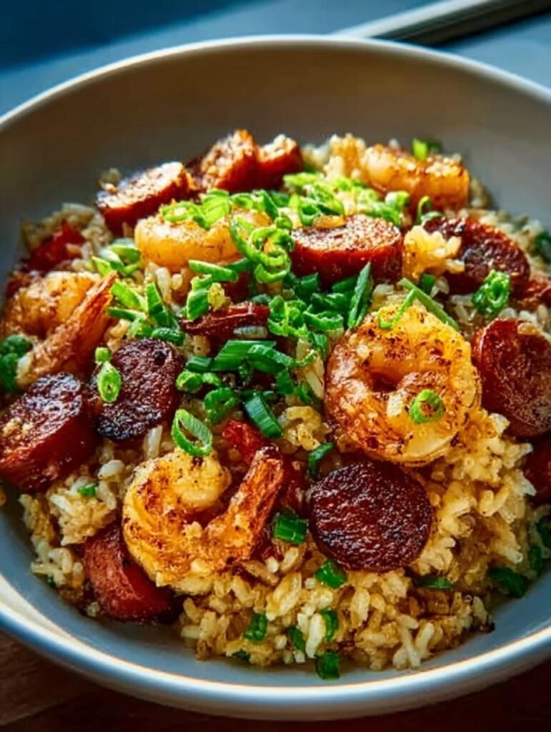 Shrimp Sausage Dirty Rice