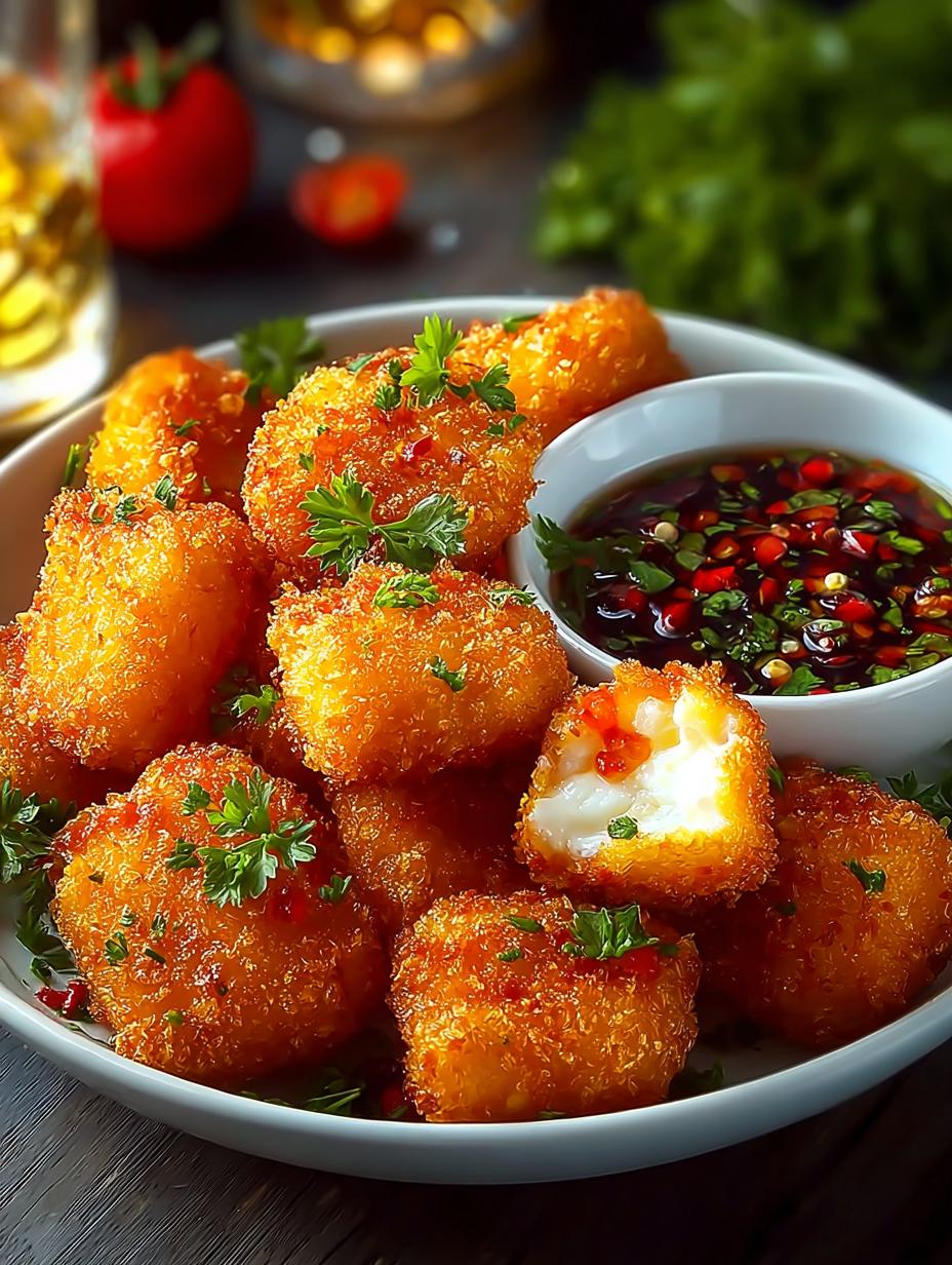 Crispy Spicy Fish Nuggets with Zesty Dipping Sauce 3 Crispy Spicy Fish Nuggets with Zesty Dipping Sauce - Spicy Fish Nuggets - additional detail