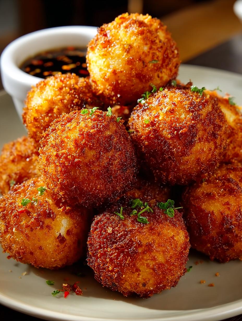 Spicy Rice Balls with a Secret Italian Flavor Boost - Spicy Rice Balls with - additional detail