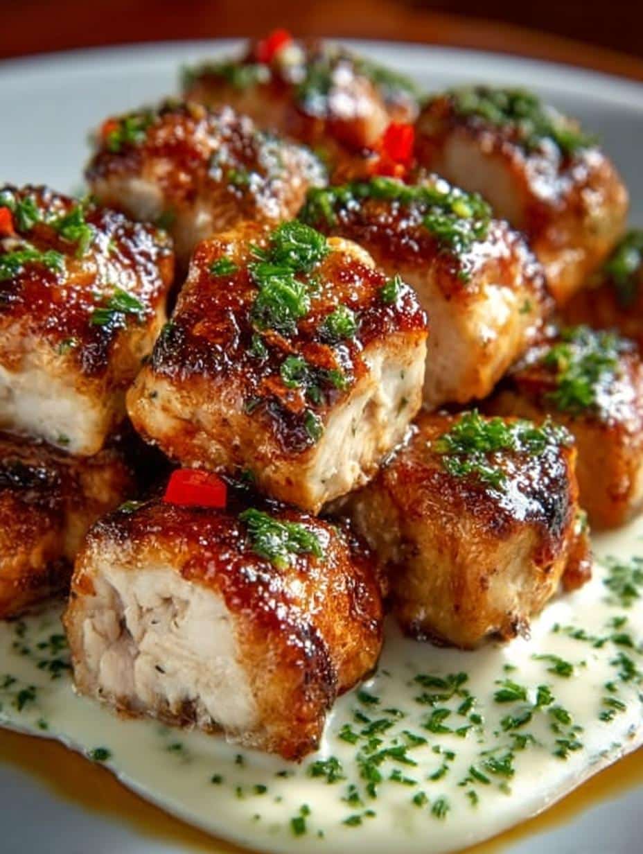 Tender Grilled Chicken Bites with Creamy Garlic Sauce 2 Tender Grilled Chicken Bites with Creamy Garlic Sauce - Tender Grilled Chicken Bites - main visual representation