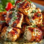 Tender Grilled Chicken Bites with Creamy Garlic Sauce 4 Tender Grilled Chicken Bites