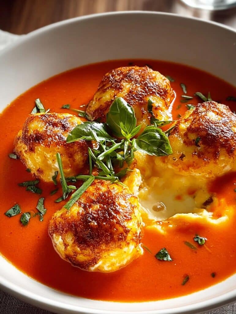 Tomato Soup with Cheesy