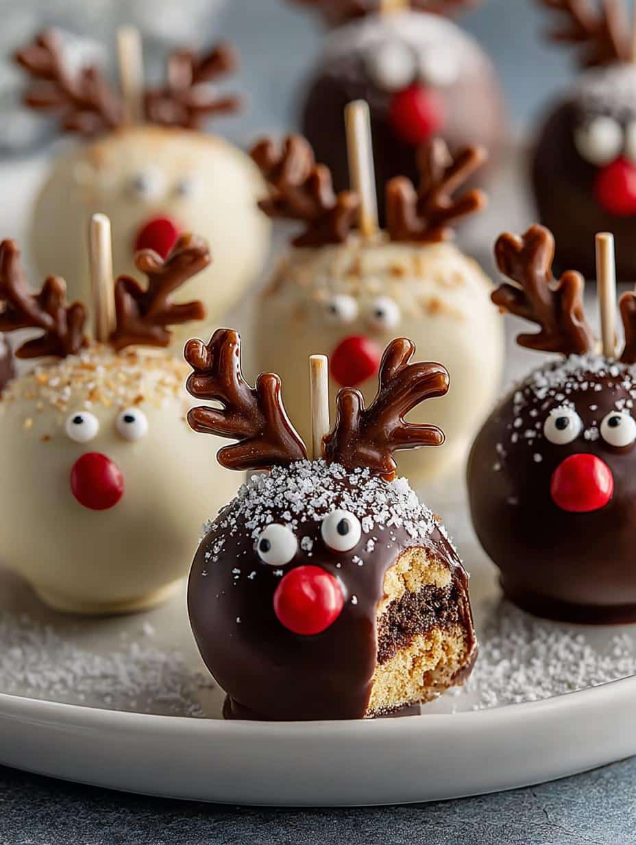 Vegan Reindeer Cake Pops: 12 Festive Delights 3 Vegan Reindeer Cake Pops: 12 Festive Delights - Vegan Reindeer Cake Pops - additional detail