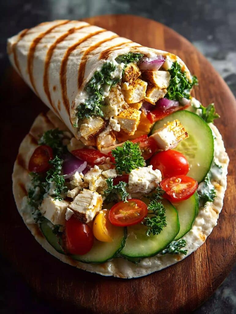 Vegetarian Hummus Wraps