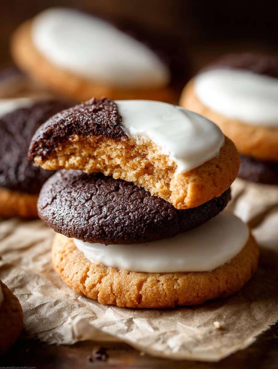 Black White Cookies: 12 Irresistible Bakery-Style Delights - Black White Cookies - additional detail