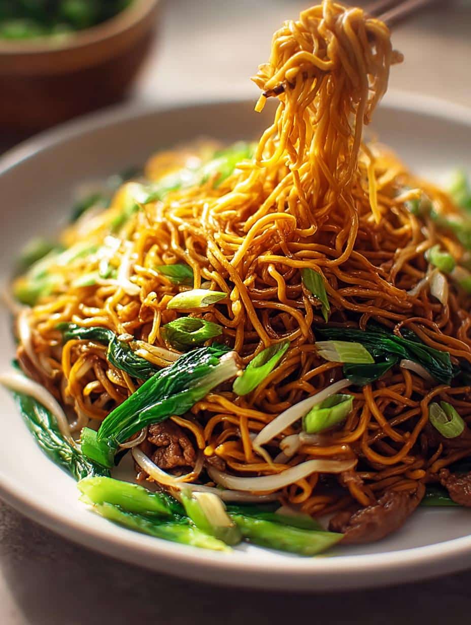 Delicious Cantonese Chow Mein with Beef & Veggies Recipe - Cantonese Chow Mein with - additional detail